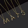 Colar Feminino com Inicial Cravejada em Banho de Ouro 18K - Melborny