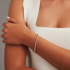 Pulseira Feminina Riviera de Prata 925 com Zircônias - Melborny