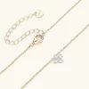 Colar Trevo Pedra Moissanite Elegante – Banho em Ouro 18K - Melborny